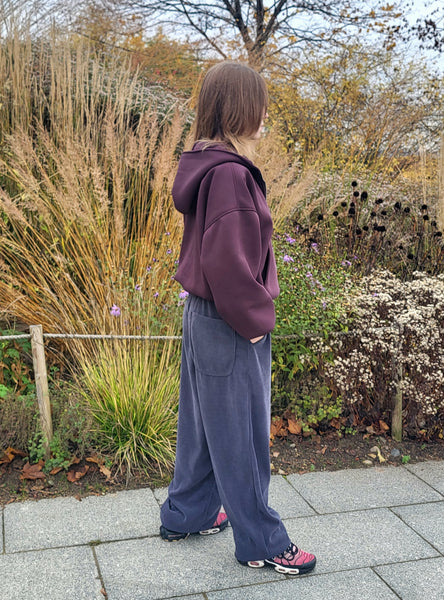 Plum Zip-Up Hoodie