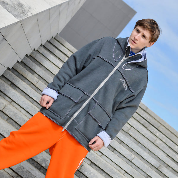 GRAPHITE&LIGHT GRAY PRO HOODIE