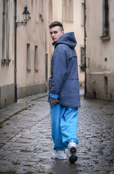 DEEP GRAY&OCEAN PRO HOODIE