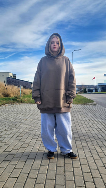 Oversize Unisex Light Brown Hoodie — One Size
