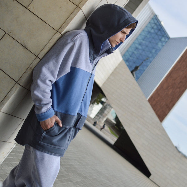 LIGHT GRAY&DEEP BLUE&DEEP GRAY PRO HOODIE