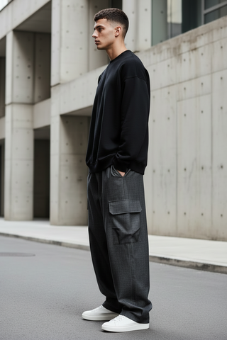 PeuPeu Oversized Cargo Pants – Limited Jeans Fabric Edition