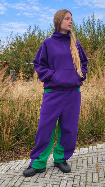 Purple half zip jumper