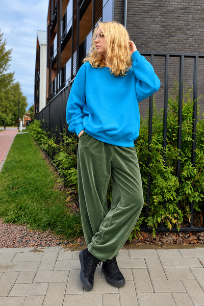 EMERALD GREEN VELOUR PANTS