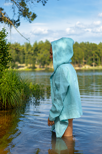 FRISCHE MINZE LEINENJACKE
