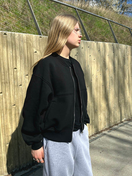 Black bomber jacket