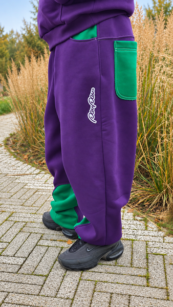 PURPLE&GREEN SWEATPANTS