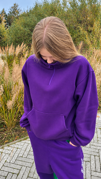 Purple half zip jumper