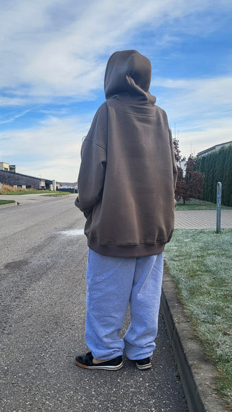 Oversize Unisex Light Brown Hoodie — One Size
