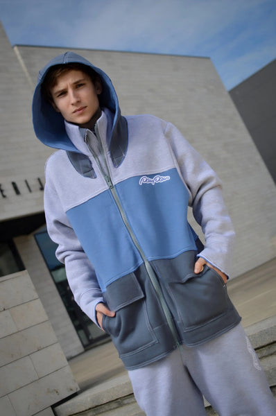 LIGHT GRAY&DEEP BLUE&DEEP GRAY PRO HOODIE