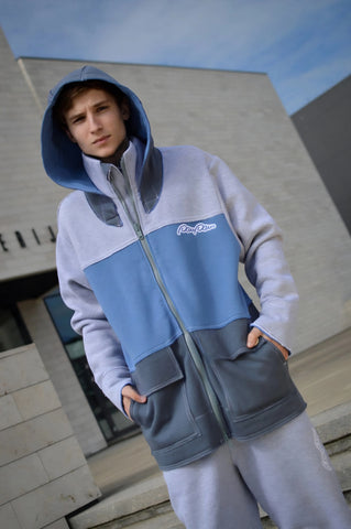 LIGHT GRAY&DEEP BLUE&DEEP GRAY PRO HOODIE