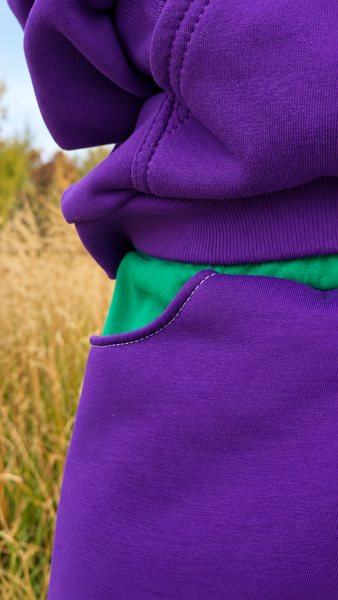 PURPLE&GREEN SWEATPANTS