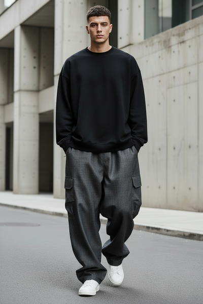 PeuPeu Oversized Cargo Pants – Limited Fabric Edition
