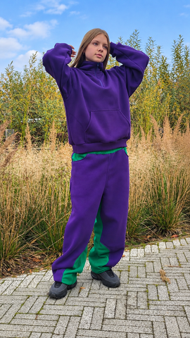PURPLE&GREEN SWEATPANTS