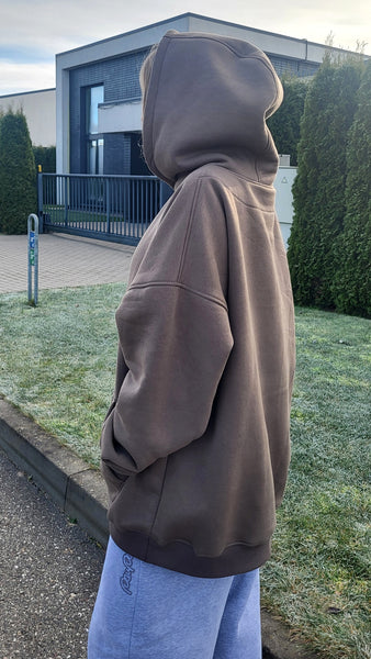 Oversize Unisex Light Brown Hoodie — One Size