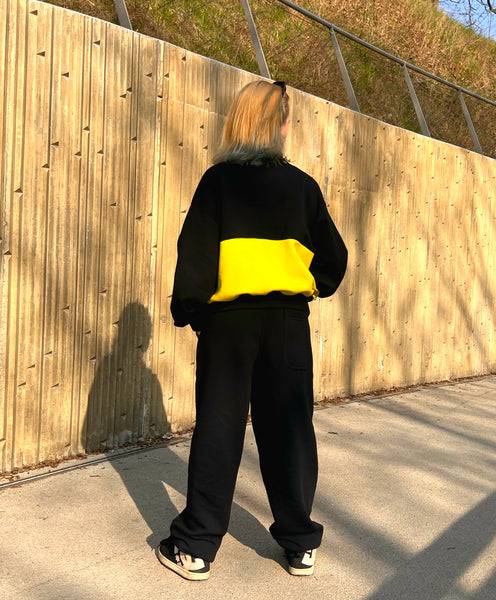 Bold Black & Yellow bomber jacket
