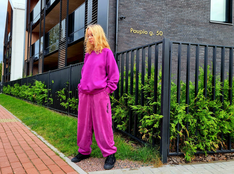 PURPLE FUXIA VELOUR PANTS