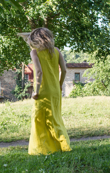 Yellow Lemon long dress