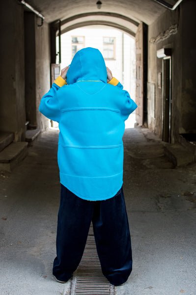 OCEAN BLUE&YELLOW PRO HOODIE
