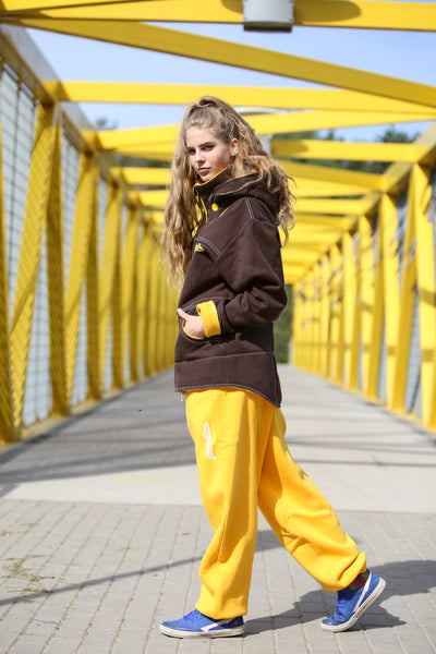 BROWN&YELLOW PRO ZIP HOODIE